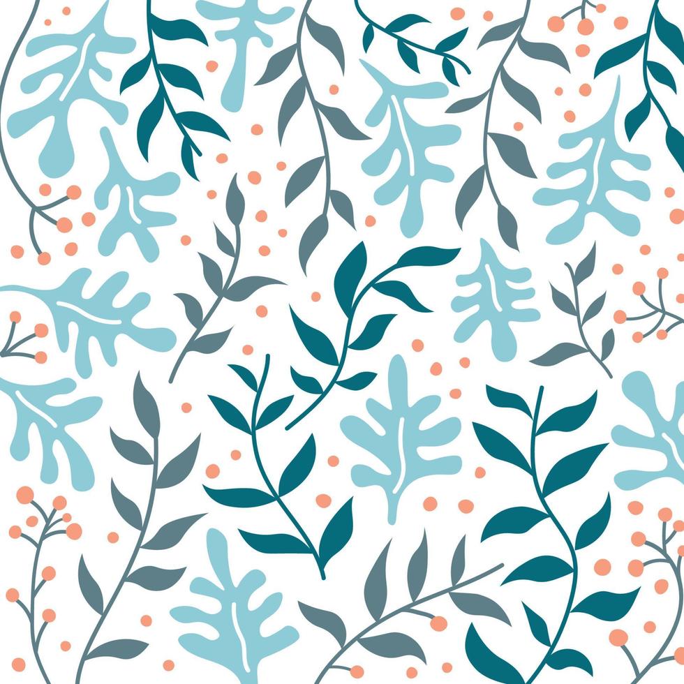 Decorative Pattern with Plant Elements vector