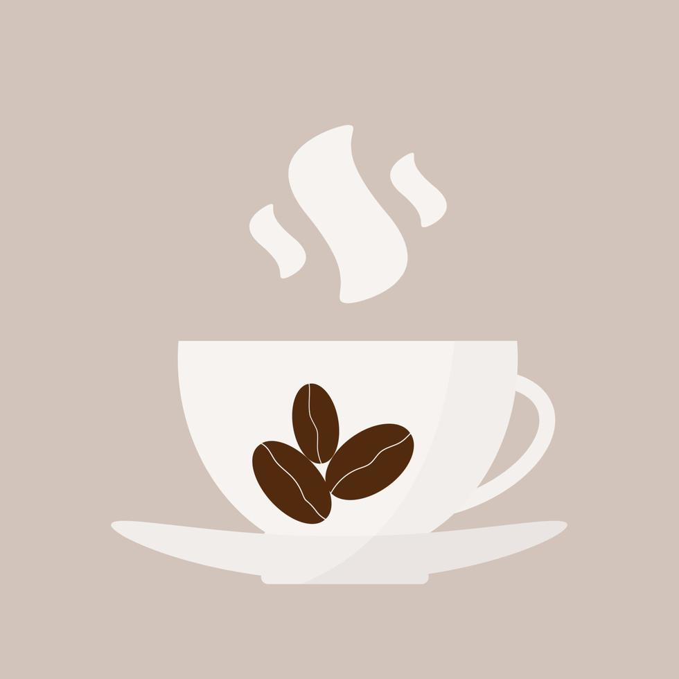 Coffee cup flat icon. vector