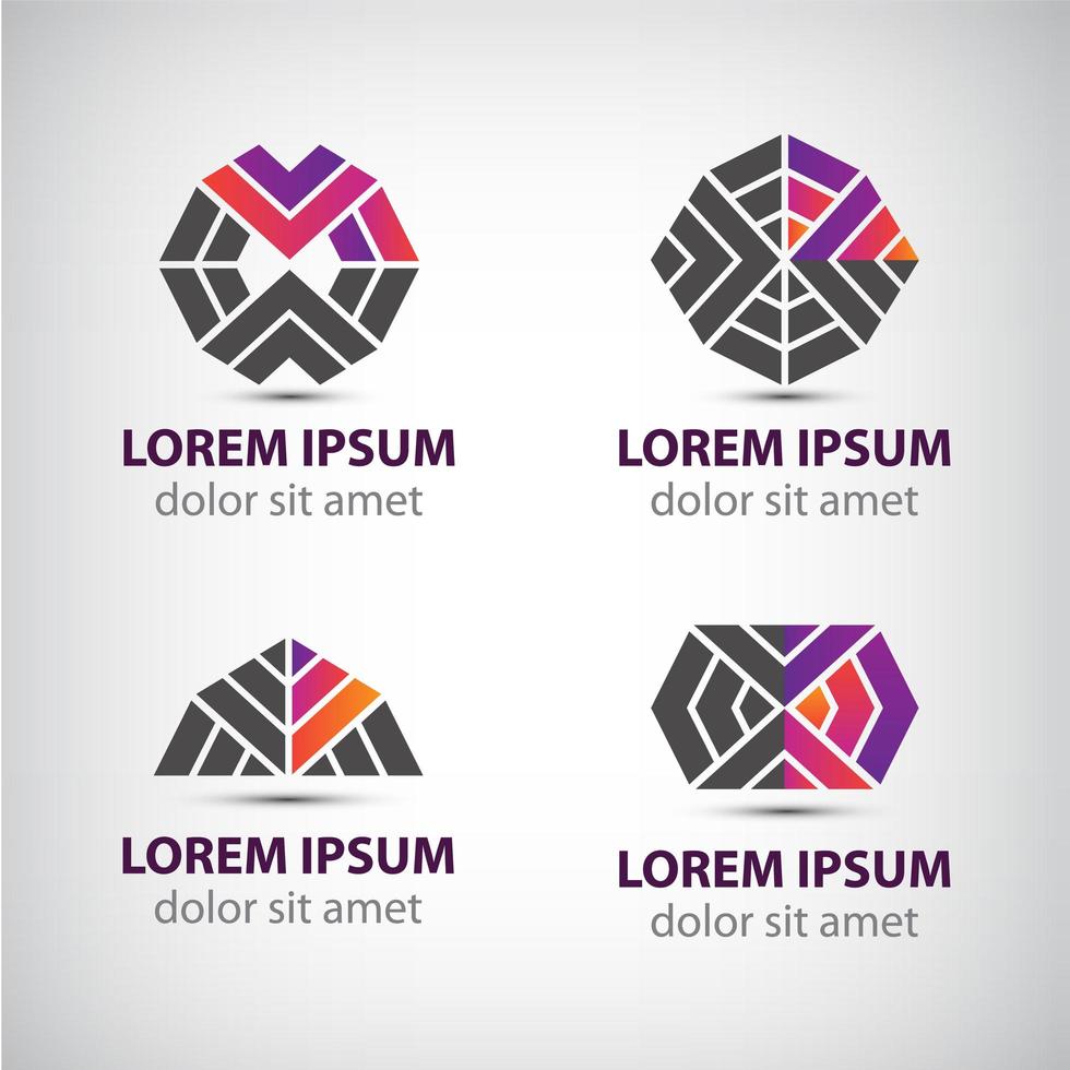 conjunto de iconos abstractos vectoriales, logotipos vector