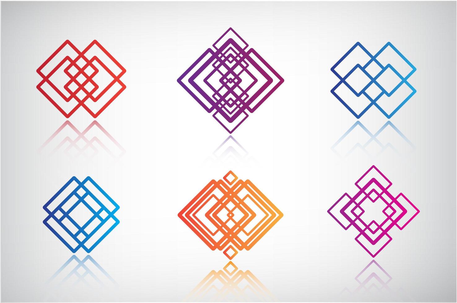 conjunto de iconos de colores abstractos vectoriales, logotipos vector