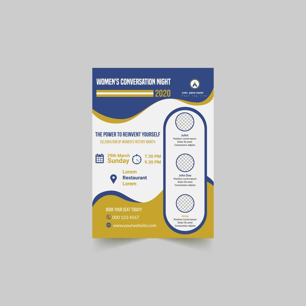 Creative Conference Flyer Template vector