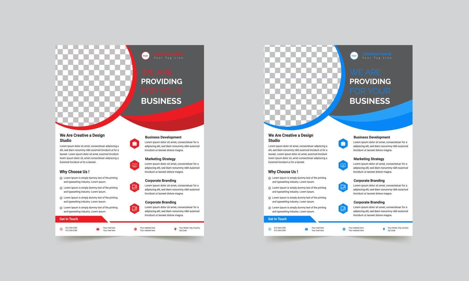 Corporate Minimal Business Flyer Design Template vector
