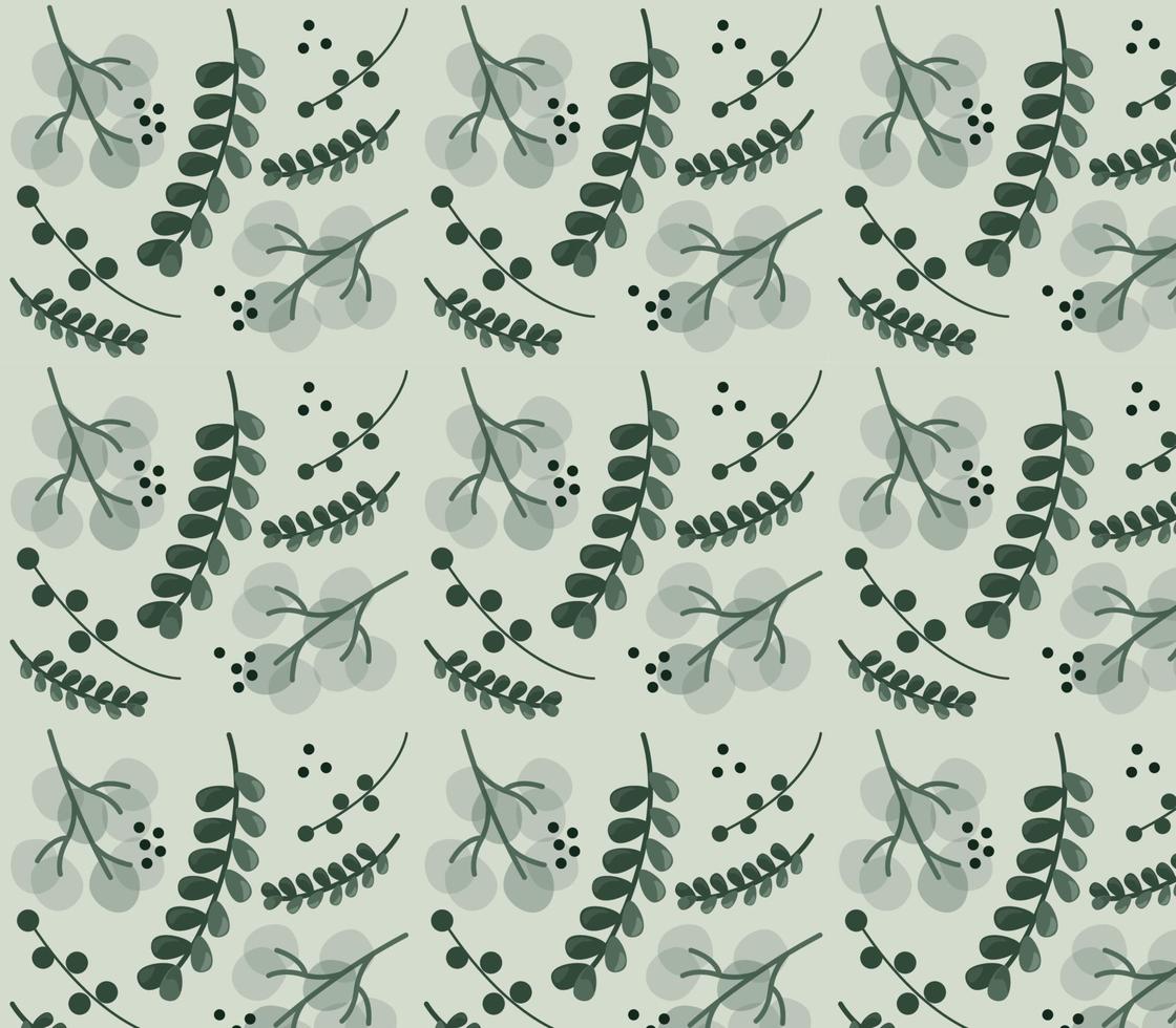Botanical pattern background vector
