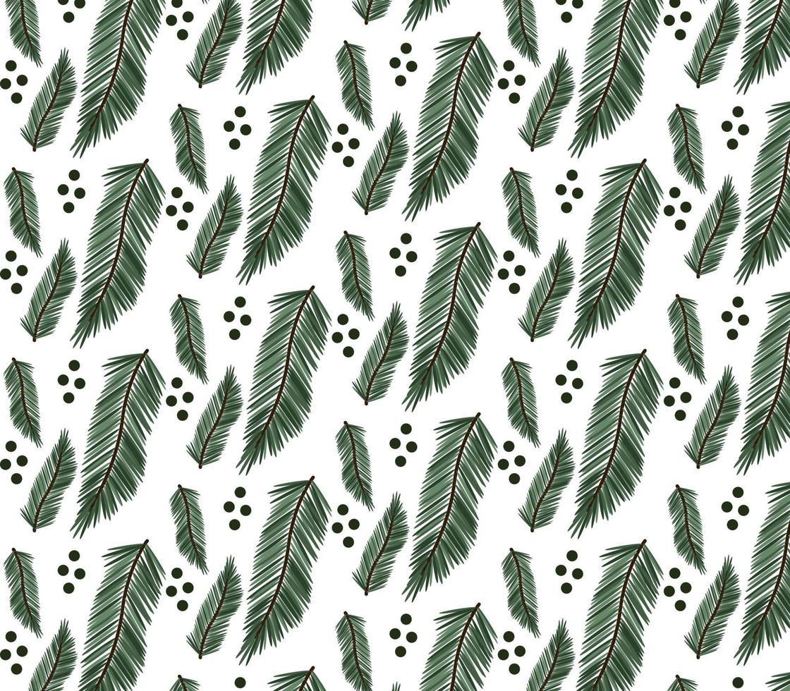 Pine branch pattern background vector