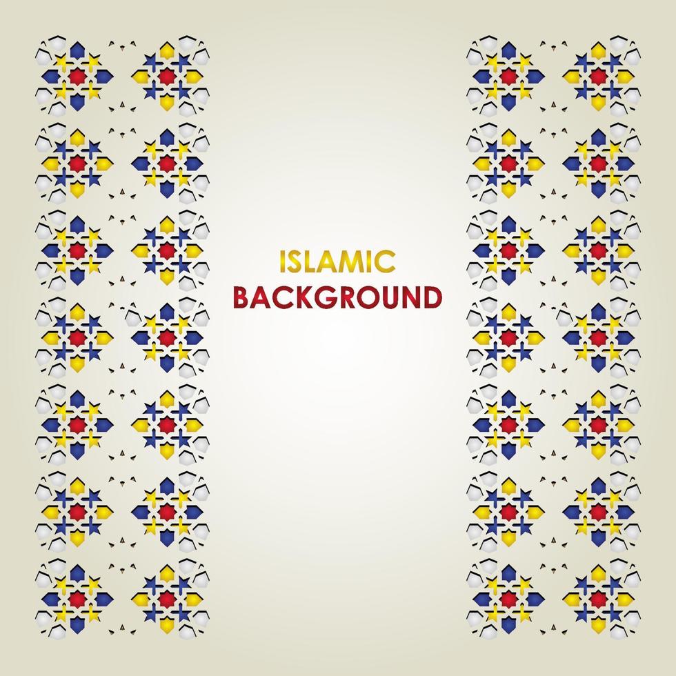 Arabic arabesque design greeting card for Islamic event. vector