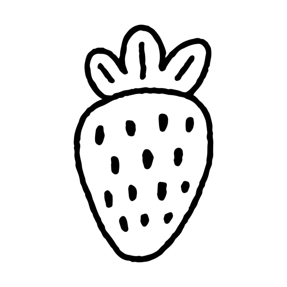 Hand Drawing Doodle Strawberry 1 vector