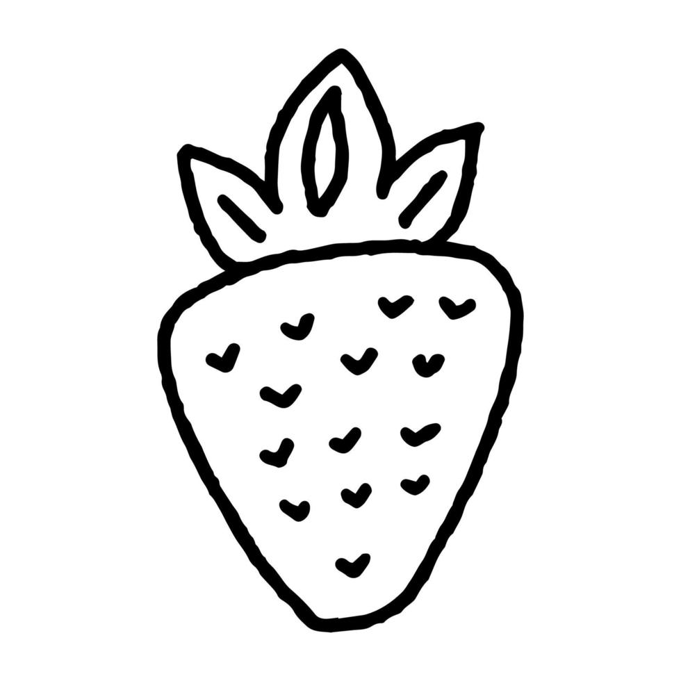 Hand Drawing Doodle Strawberry 2 vector