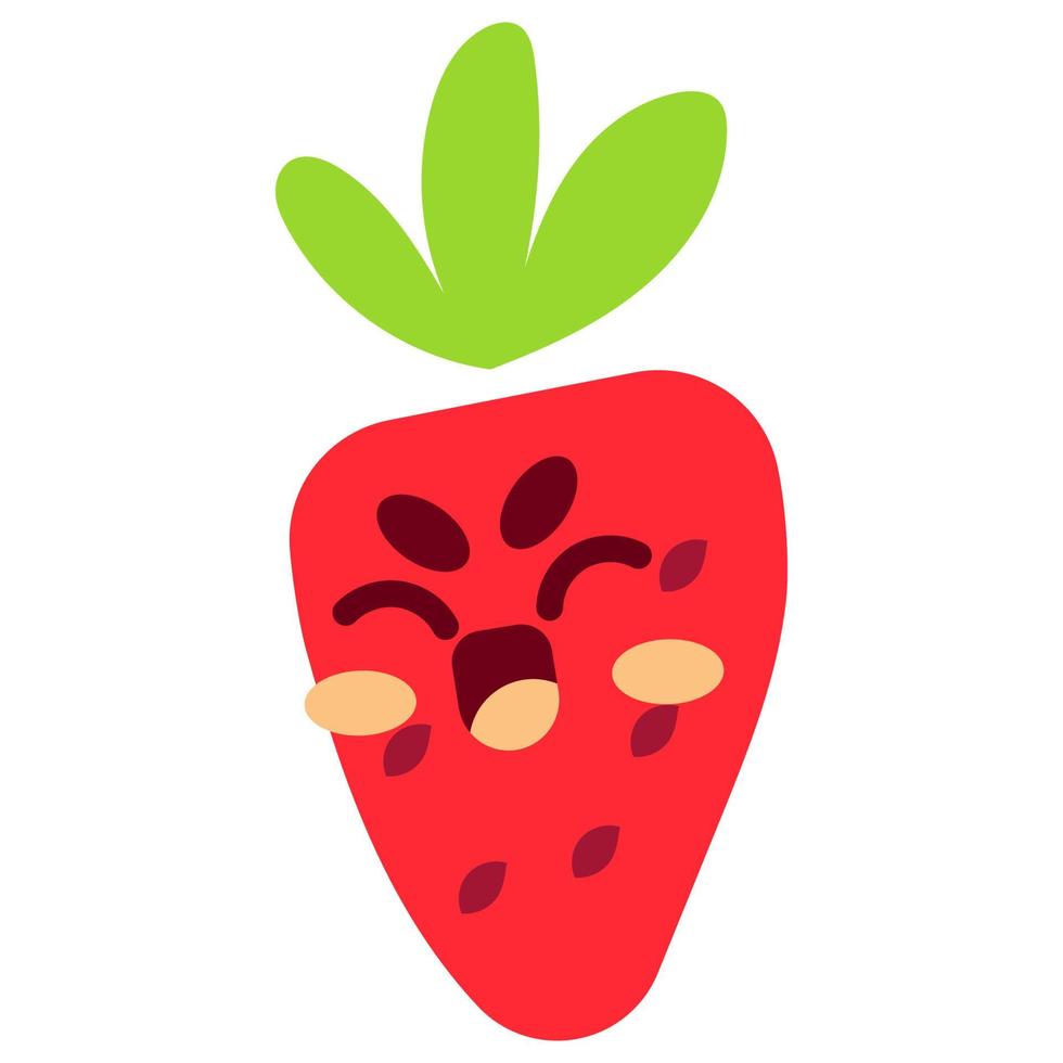 Cute Happy Strawberry Mascot 2 vector