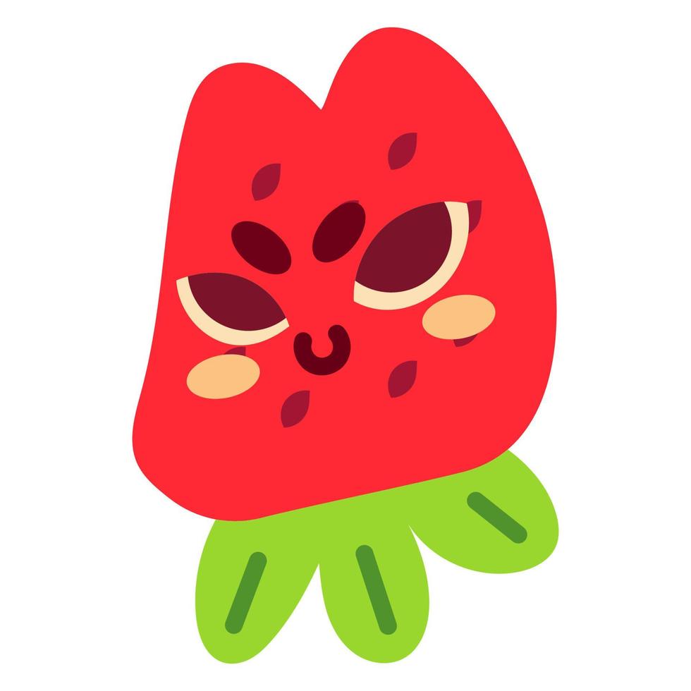 Cute Strawberry Mascot Illustration 5 vector