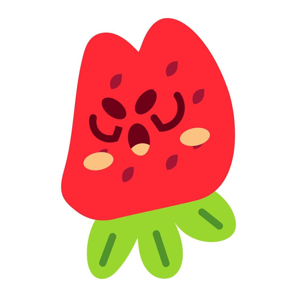 Cute Strawberry Mascot Emotion 1 vector