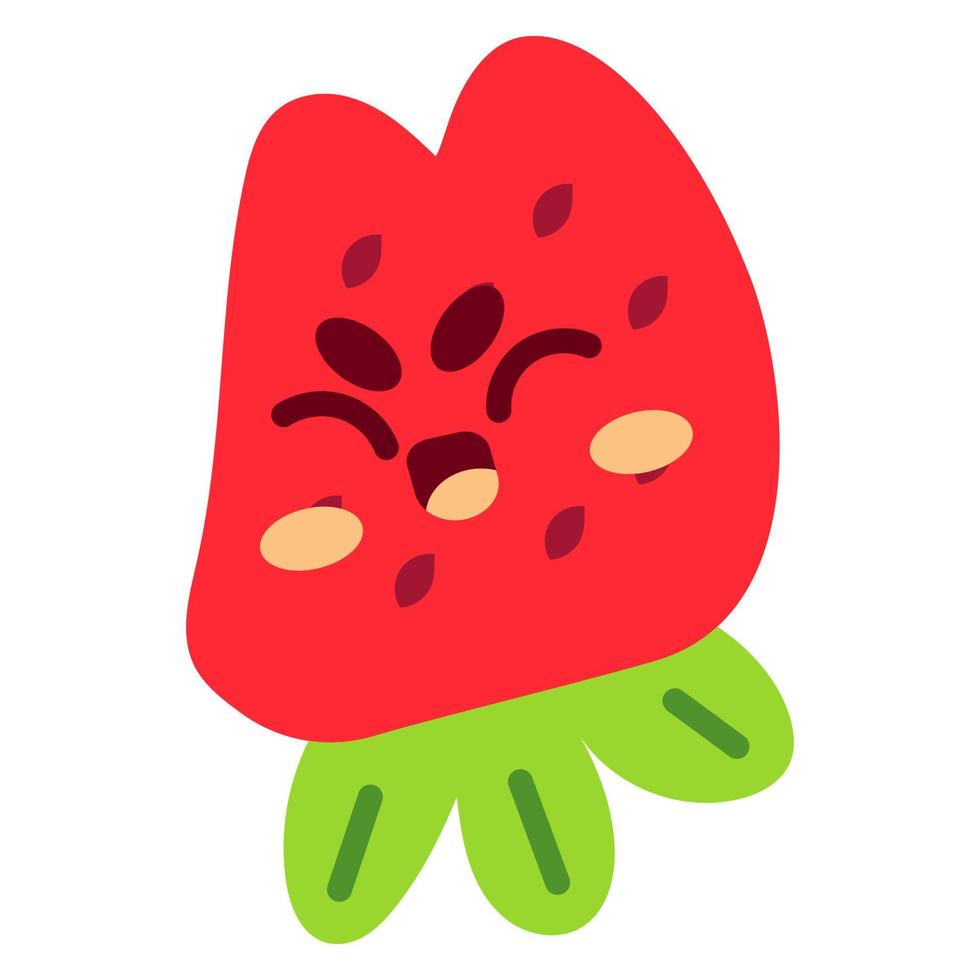 Cute Happy Strawberry Mascot 5 vector