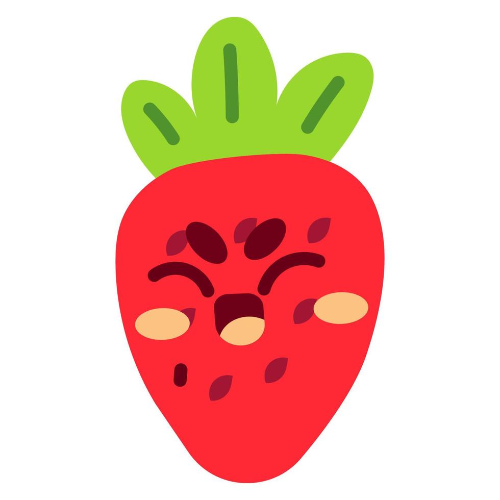 Cute Happy Strawberry Mascot 3 vector