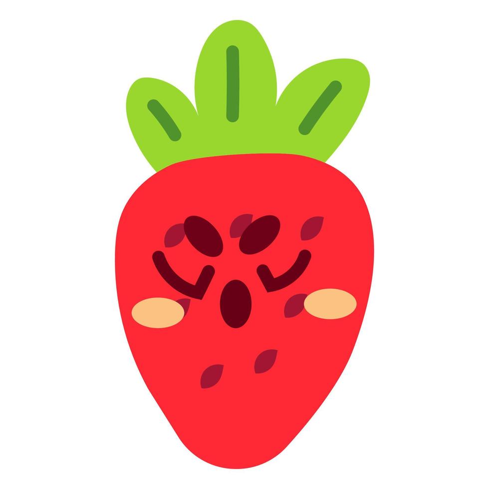 Cute Strawberry Mascot Emotion 6 vector