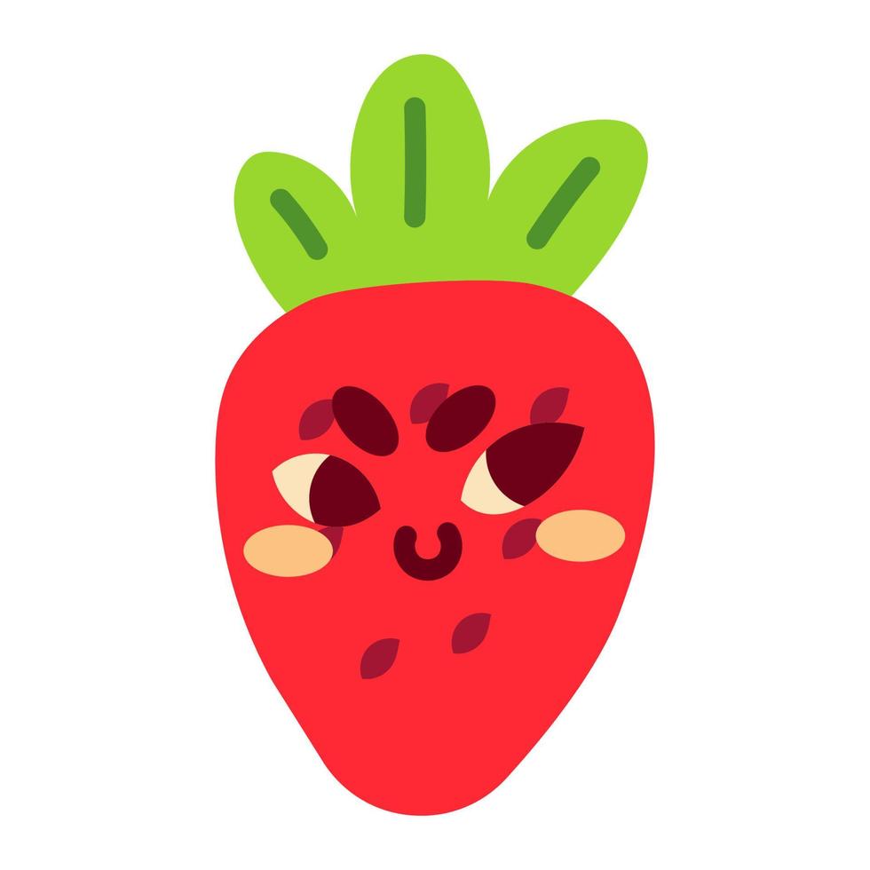 Cute Strawberry Mascot Illustration 3 vector