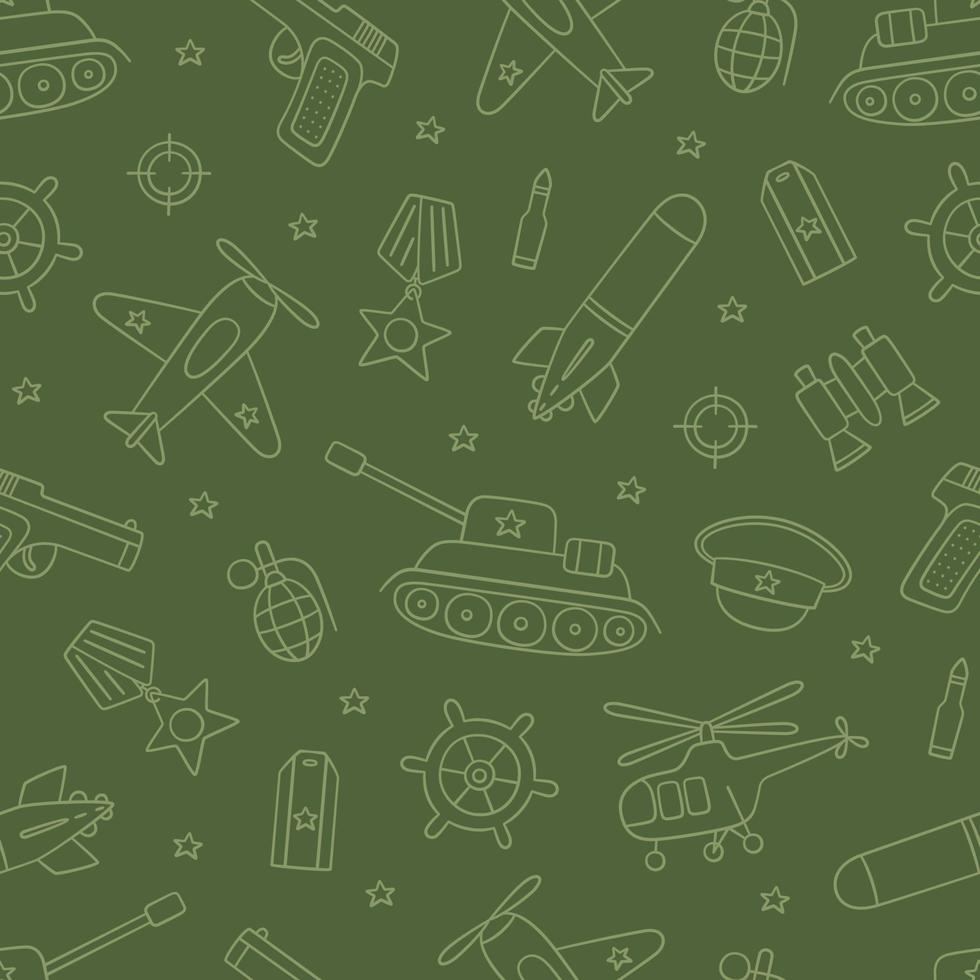 Seamless pattern for Defender of the Fatherland Day 23 february and Victory day 9 may. vector