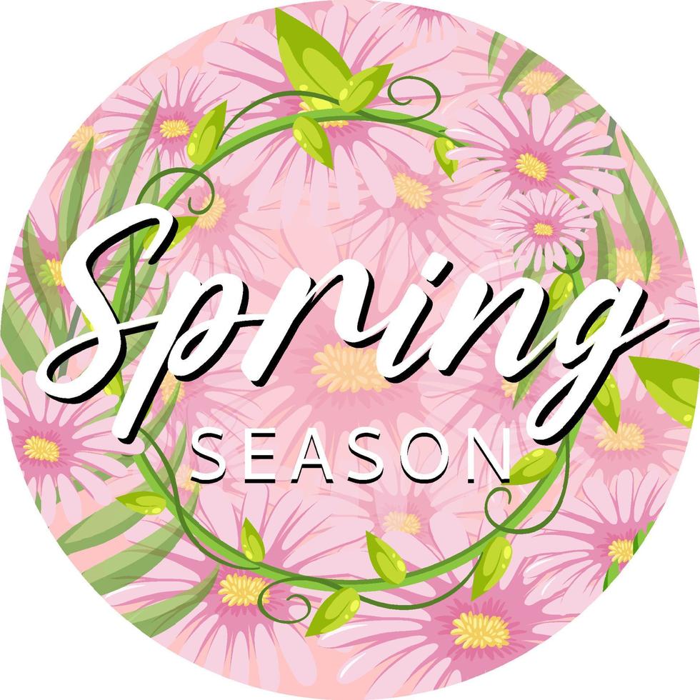 Spring Season Typographic Poster vector