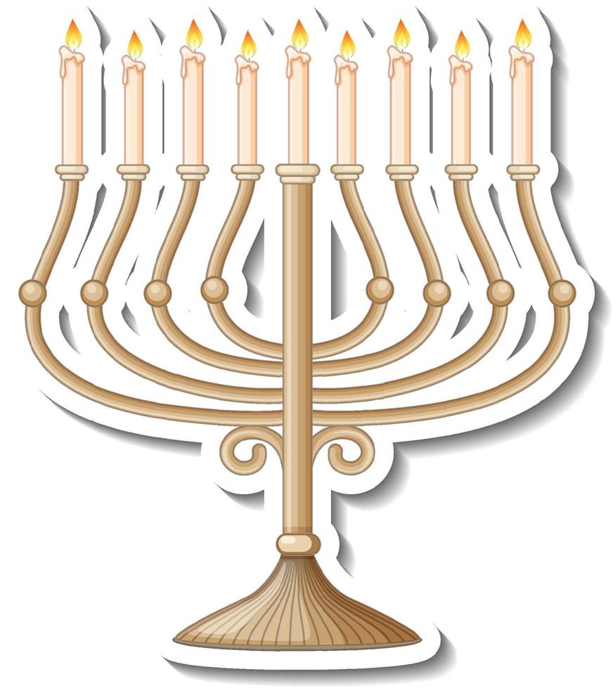 Lampstand or candle holder on white background vector