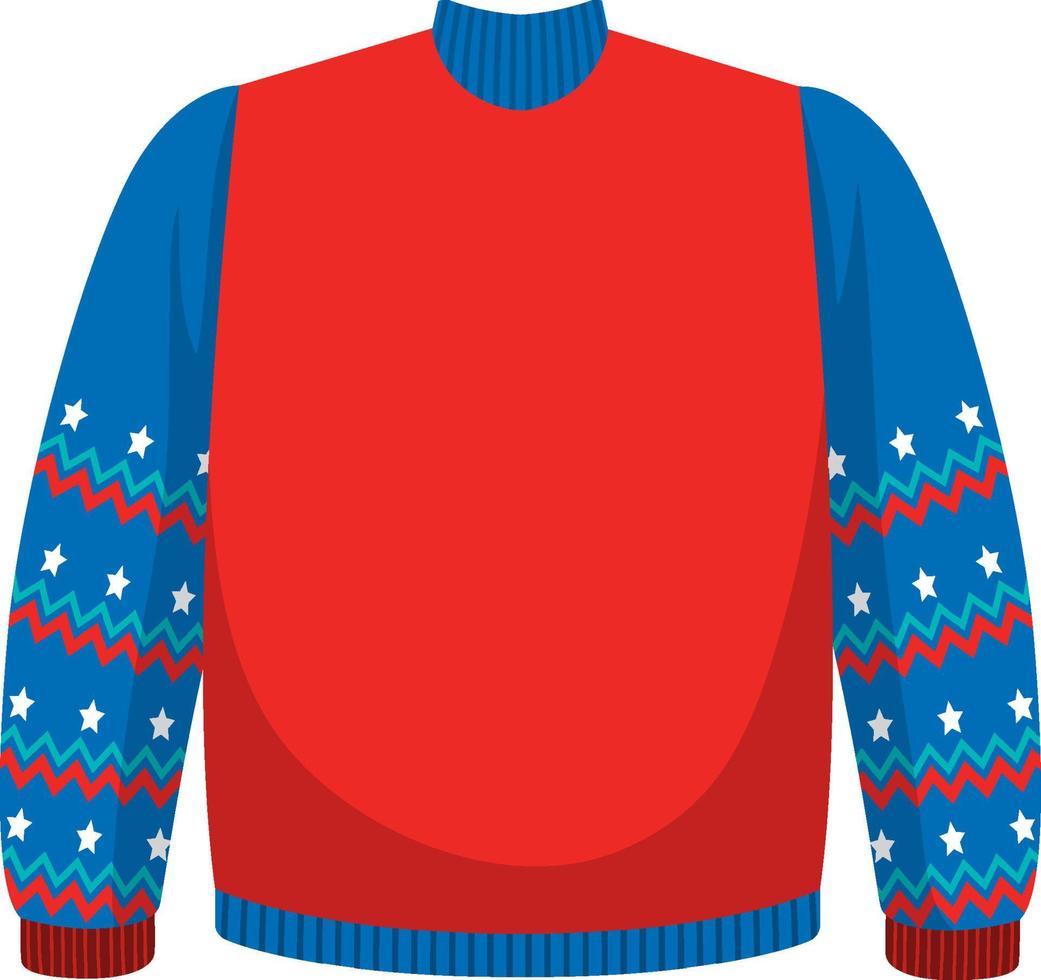 Christmas sweater in cartoon style isolated vector