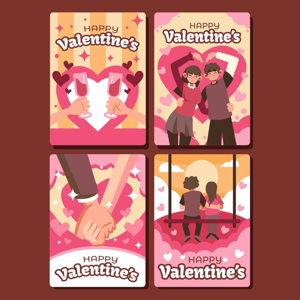 Valentine Couple Card vector