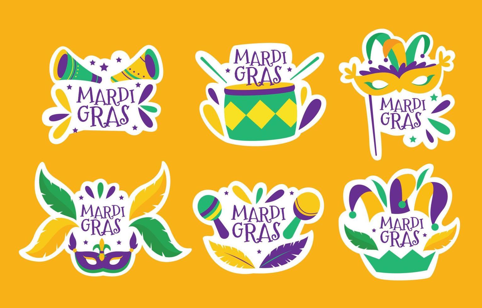 Mardi Gras Carnival Sticker vector