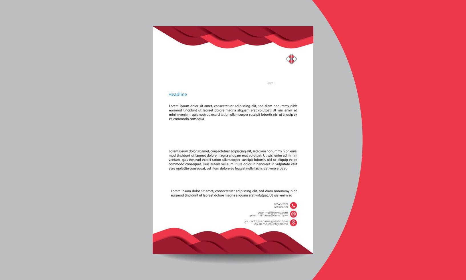 Letterhead template design vector