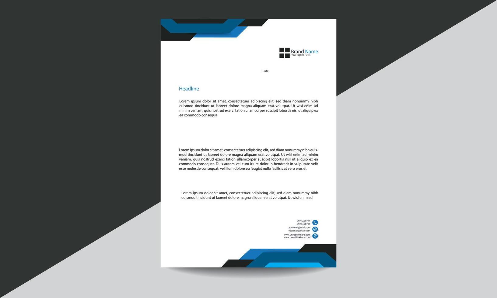 Letterhead template design vector
