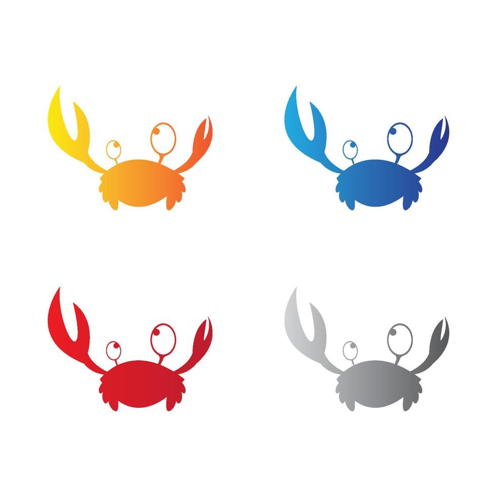 Crab logo template vector icon set