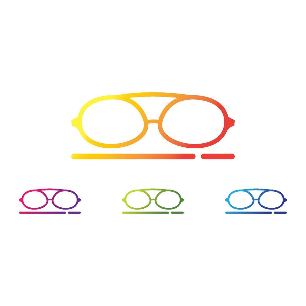Eyeglasses logo vector icon set