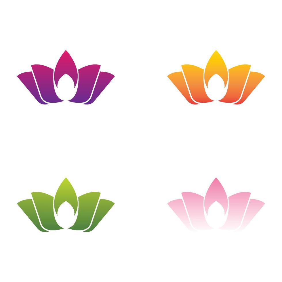 Flower logo vector icon set