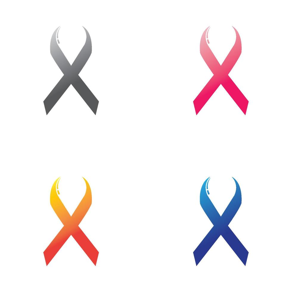 Cancer logo template vector icon set