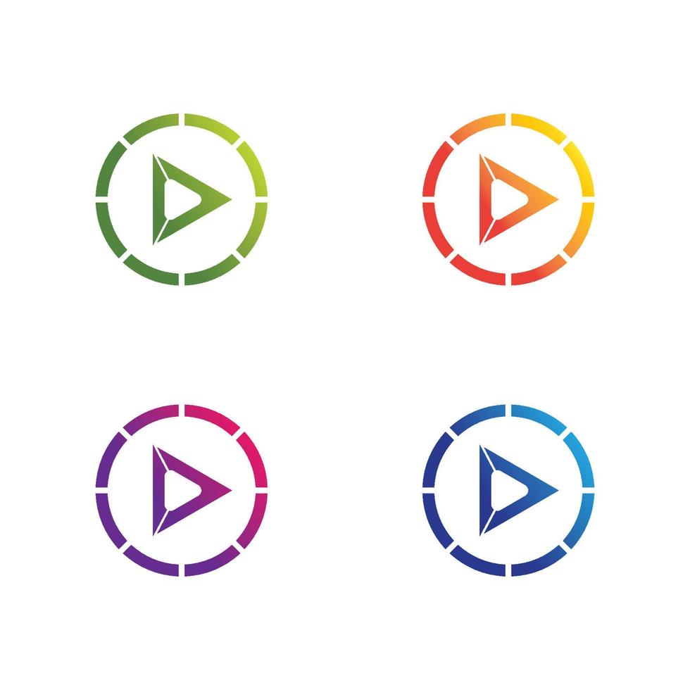 Music logo template vector icon set