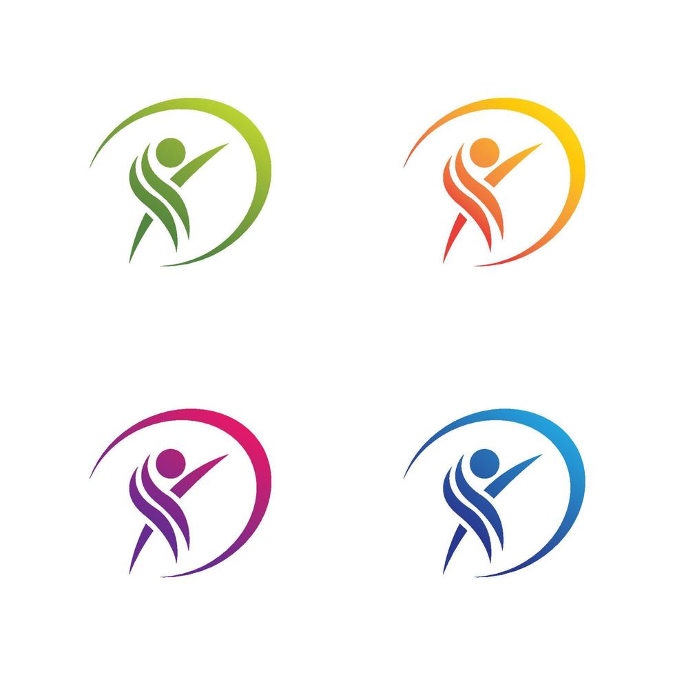 People logo template vector icon set