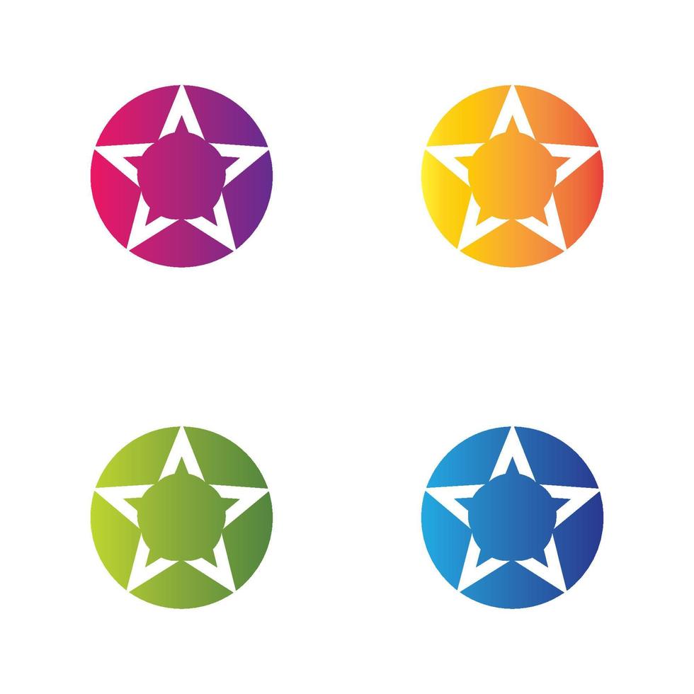 conjunto de iconos de vector de logotipo de estrella