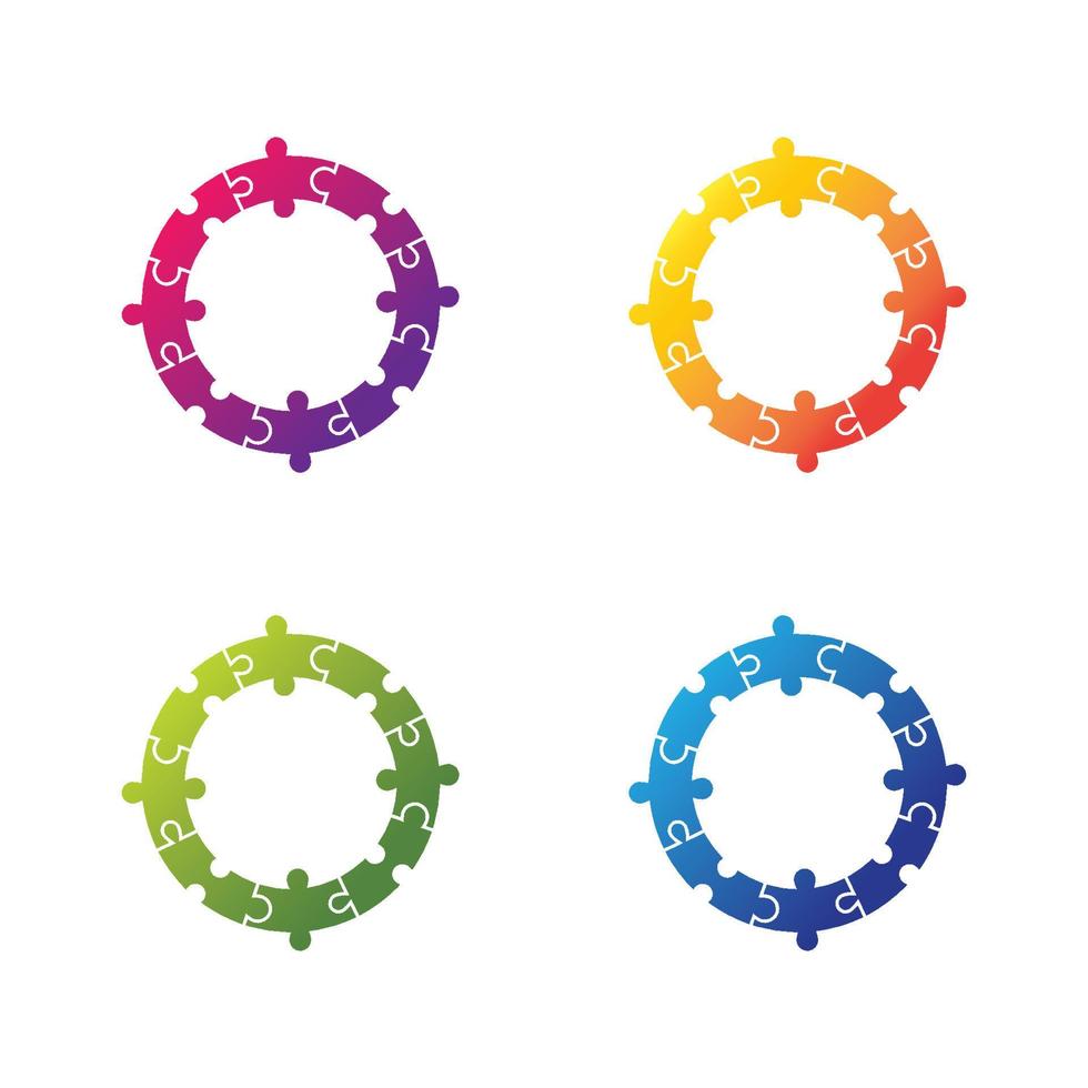 Autism logo template vector icon set
