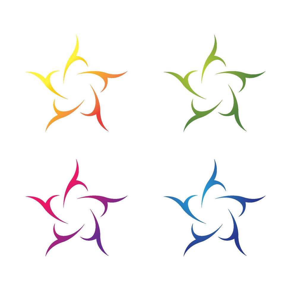 conjunto de iconos de vector de logotipo de estrella