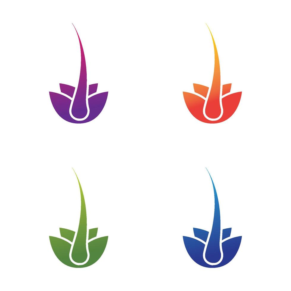 conjunto de iconos de vector de plantilla de logotipo de cabello