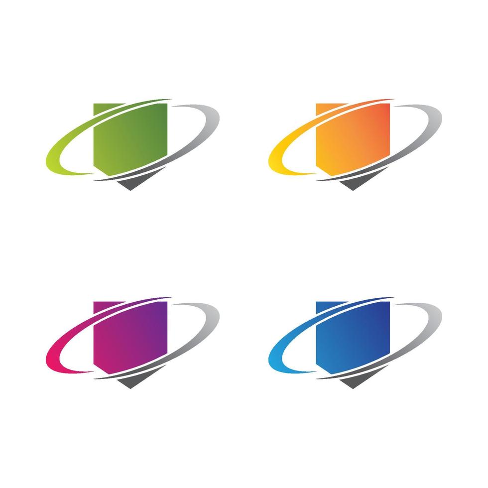 Shield logo template vector icon set