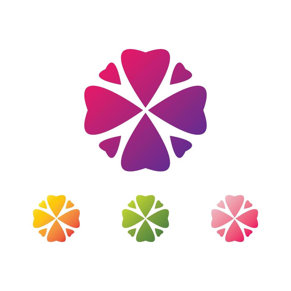 diseño de icono de vector de logotipo de flor