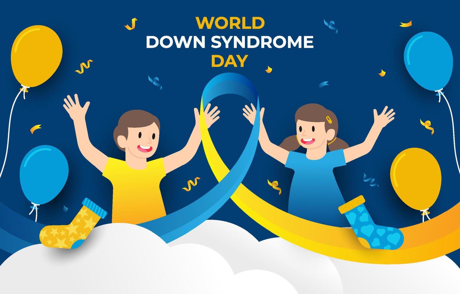 World Down Syndrome Day Background vector