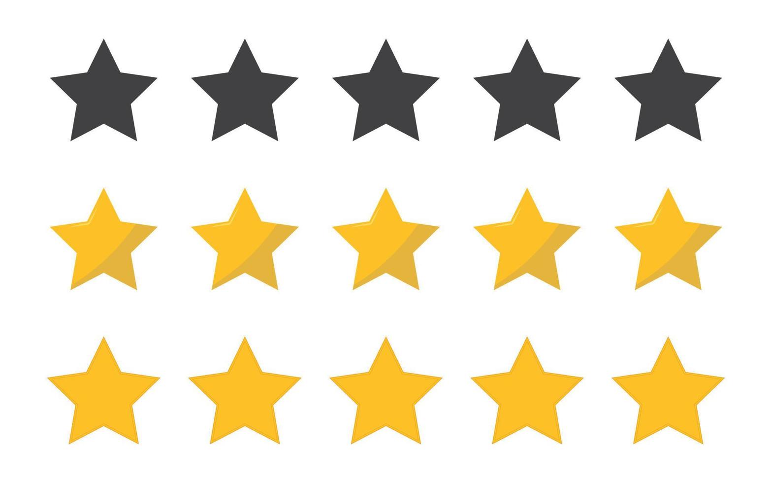Feedback icon for app and website. Five stars of customer product rating review. Vector