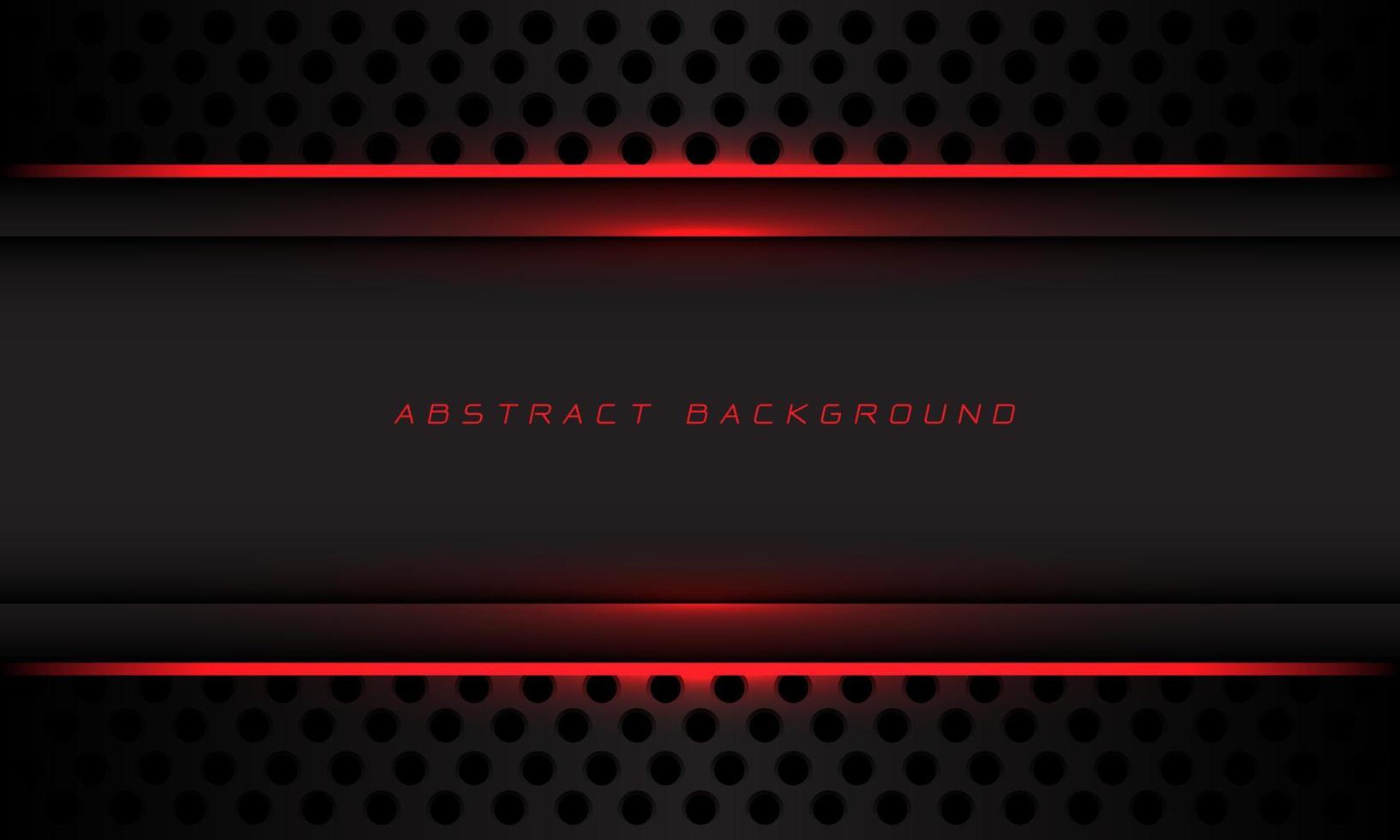 Abstract red light grey metallic banner geometric shadow circle mesh with blank space design modern technology futuristic background vector