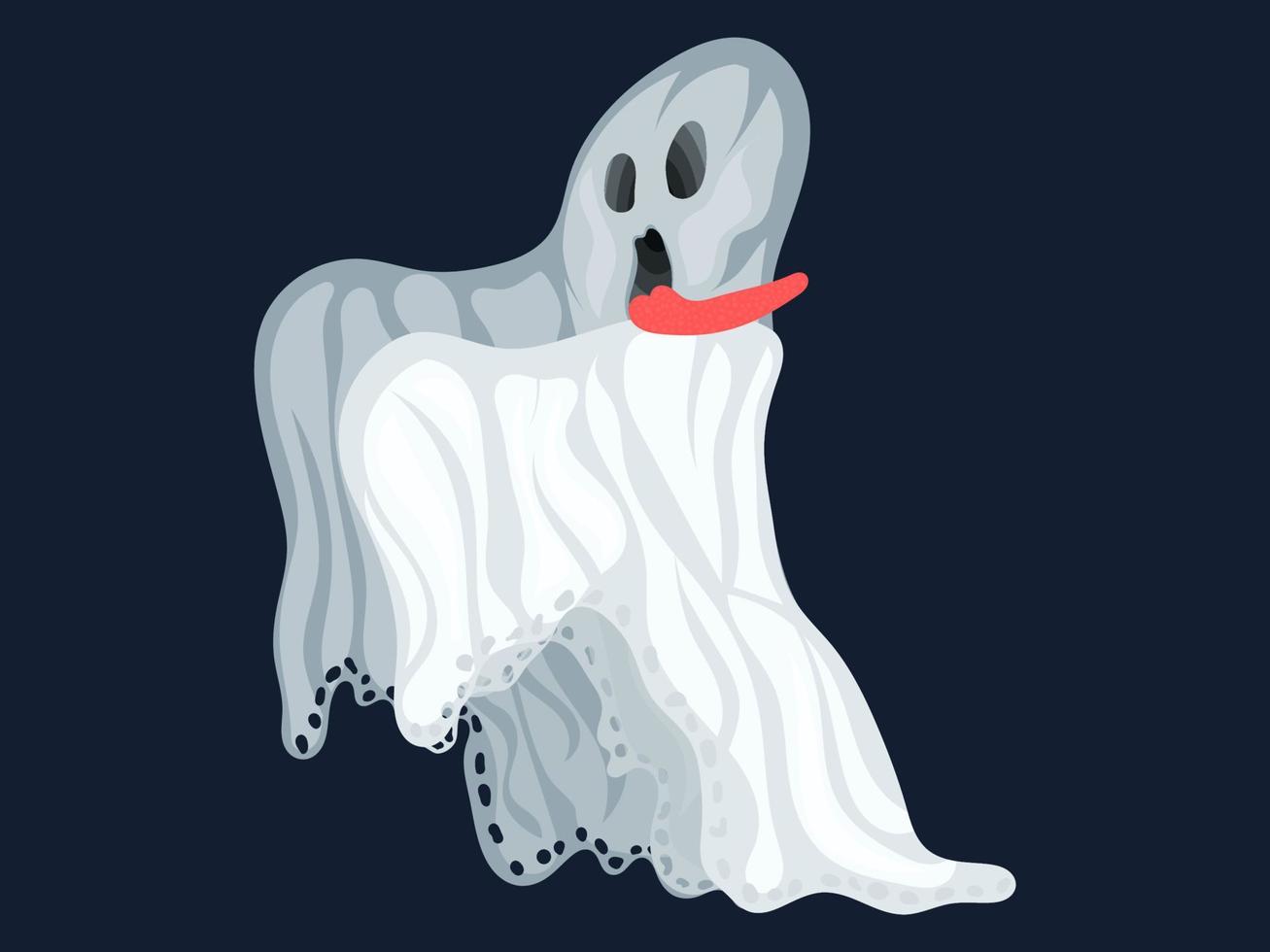 long tongue ghost is going to scare people vector