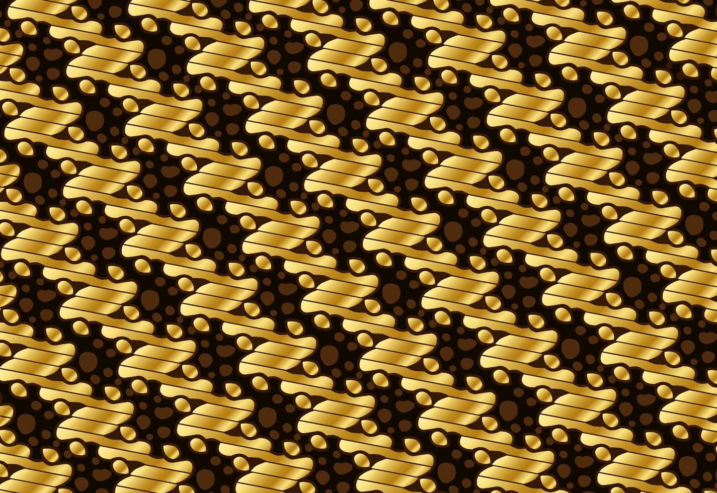 gold batik pattern vector