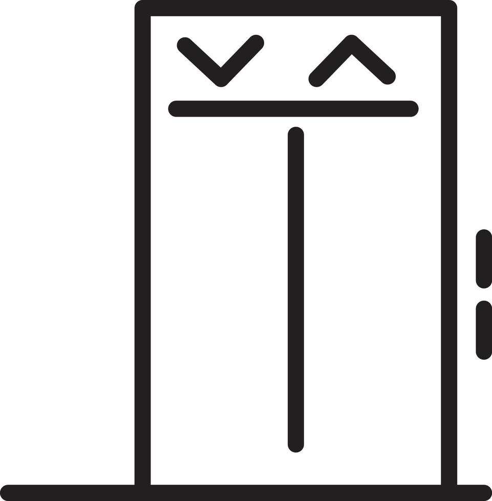 línea de vector de ascensor para web, presentación, logotipo, símbolo de icono.