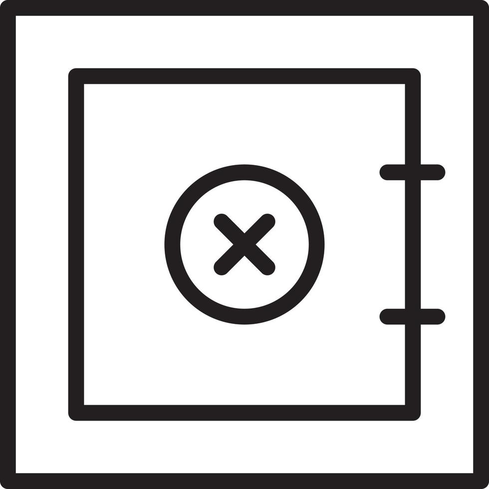 security box vector line for web, presentation, logo, Icon Symbol.