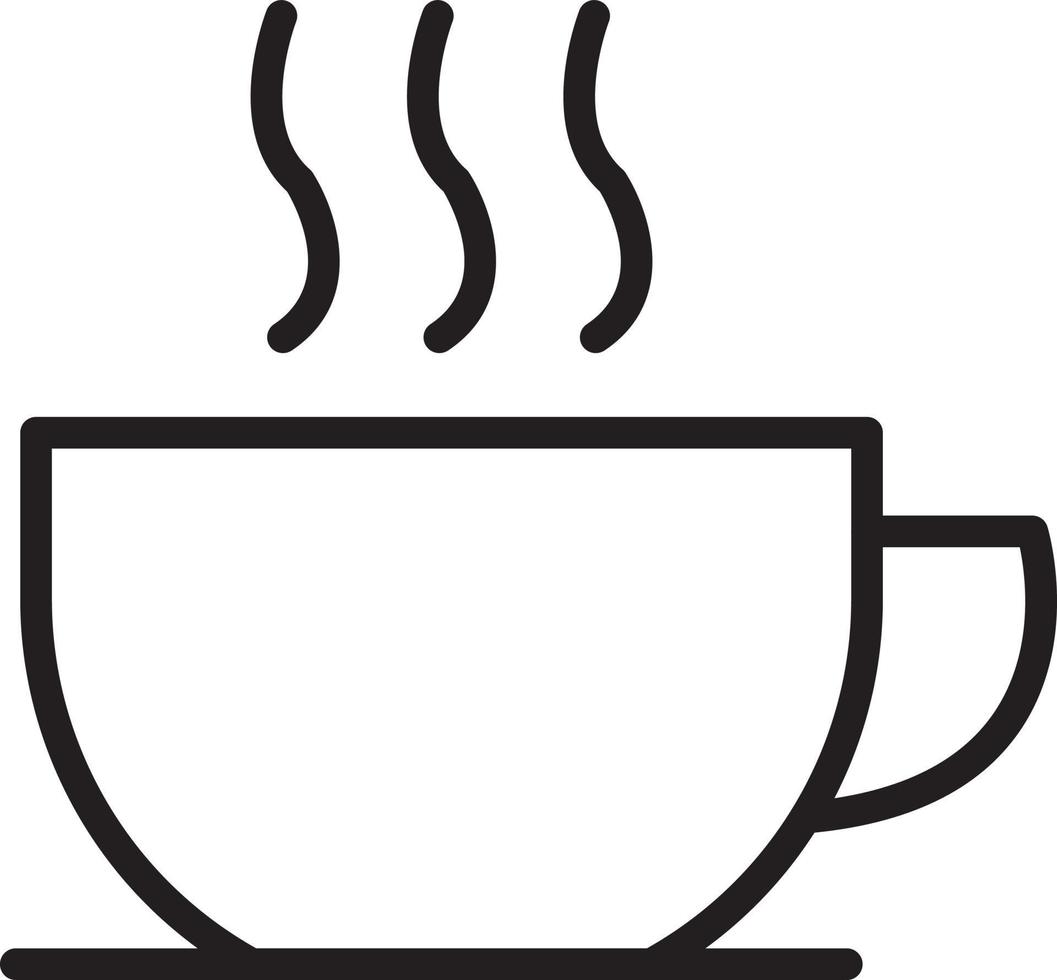 línea de vector de café para web, presentación, logotipo, símbolo de icono.