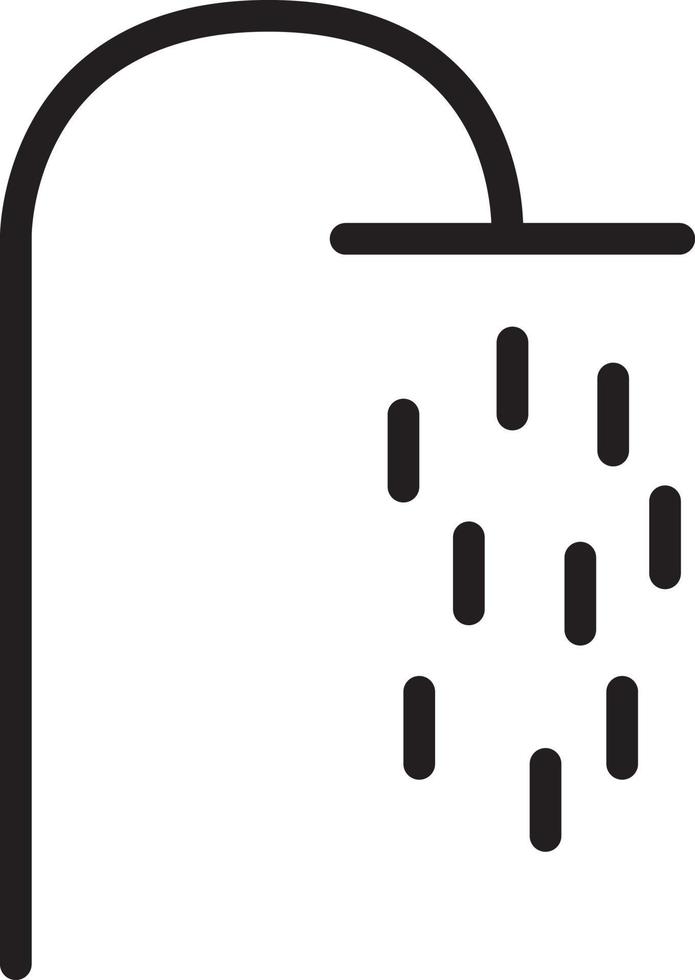 Shower vector line for web, presentation, logo, Icon Symbol.