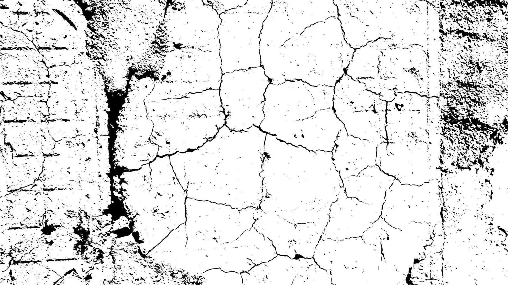 Cracked, aged background. Crack, grunge texture vector illustartion.