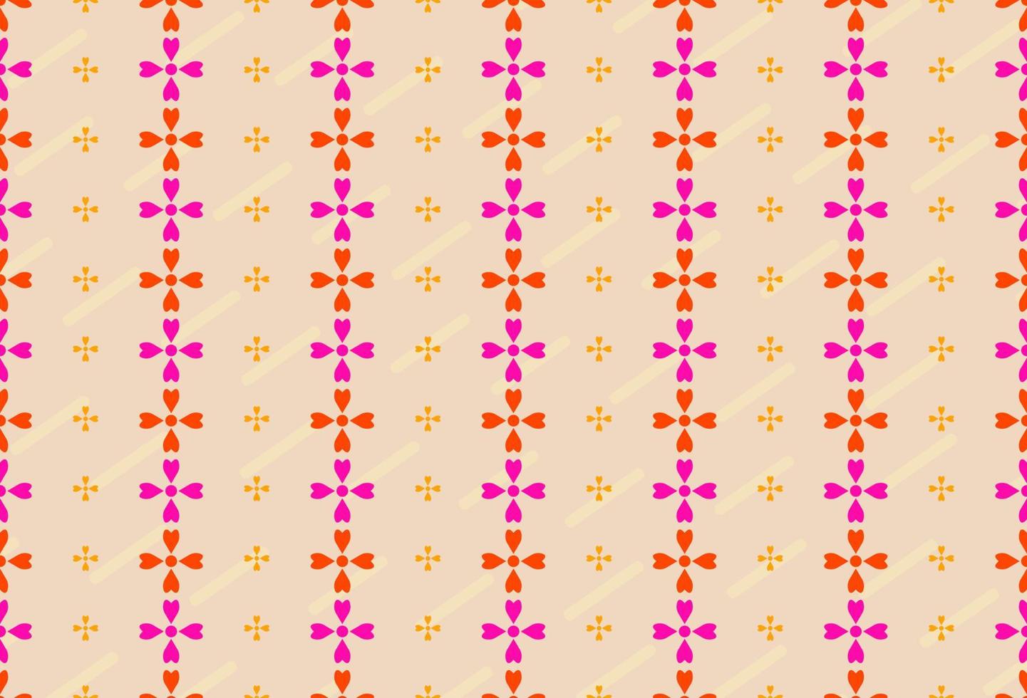 flower pattern very colorful on vanilla color background. abstract design and repeat vector