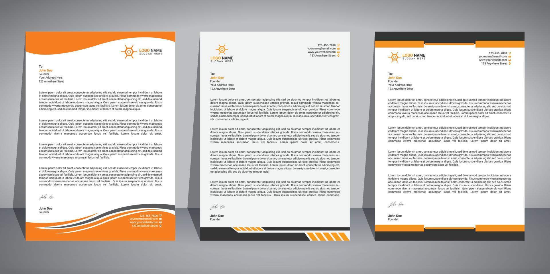 Minimal letterhead template vector